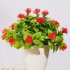 Decorative Flowers Mini Artificial Little Rose Flower Bonsai Small Simulated Plants Potted For Office Table Ornaments Garden Home Decor Boho