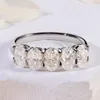 Pass Test D Color Moissanite Ring Jewelry 925 Sterling Silver Pass Test 2.5ct Moissanite Diamond Ring for Girls Women Nice Gift Size 5-11