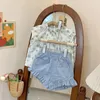 Ensembles de vêtements pour bébés filles T-shirt floral Ruffles Shorts 2pcs d'été 1 à 6 ans