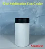 12oz sublimatie kan koelere spaties kan isolator roestvrijstalen sublimatie tuimelaar naadloze bierhouder vacuüm geïsoleerde fles 8967162