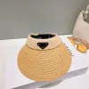 Designer Visor for Women Summer Sun Hat Sunscreen Outdoor Sports Beach Simple Stylish Wear Bekväm stor Brim skyddar UV CSG2312017-5