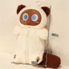 Sacchetti a matita custodia per peluche di gatto siamese riempito con sacca di cartoleria di grande capacità di grande capacità di design cartone animato bambola per gatto