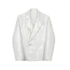 Costumes masculins Elgance Sequin Suit Coat Fashion Korean Styke Slim Male Blazers décontractés Couleur solide Veste d'automne polyvalente 9C2459