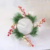 Ljusstake Jultema Holder Candlestick Wreath Decorative Glass Tealight för bordsläpp