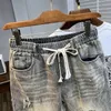 Heren denim shorts zomerkleding mode rechte y2k broek Korea baggy vintage short bermuda jeans streetwear 240514