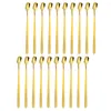 Cuillères 20 PCS Square Coffee Spoon Servant Decor Orcor Gold Handle Mélangez Mélange d'agitation à espresso