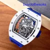 Lastest RM Wrist Watch RM055 Automatisk mekanisk klocka RM055 White Ceramic Japan Limited Edition Fashion Leisure Business Chronograph