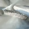 Chaîne glacée Bijoux hip hop plaqué or 925 Silver Moissanite Diamond Iced Out VVS Baguette Coup Cluster Tennis Bracelet