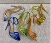 Season Shoes Sandals 105 Sparkling Party Clear Pvc Dress Shoes women Heels crysta buckle sexy strap leather sole