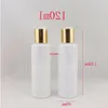 wholesale,120ml white round cosmetic packaging bottles containers with disc top cap , lotion bottle for personal caregood package Kopue