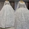 Ball Wedding Dress Appliques жемчужины с блестками рукава корзины для придворного платья без спинки на молнии свадебной молнии