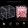 Storage Boxes Bins Transparent acrylic box with lid plastic organizer gift packaging box food candy storage container used for home image and toy display S24513