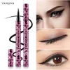 Yanqina Red Leopard Print 2-w-1 oko czarne grube curlowanie szybkie suszące wodoodporne makijaż pióra eyeliner