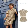 Vêtements Sets New KS Childrens Summer Clothing Set Childrens Top et Shorts Nouveau-Born Baby Girl Boy T-shirt Imprimé mignon 1 à 9 ans D240514