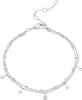 ETS Pavoi 14K vergulde kralen Cubaanse kubieke zirkonia imitatie diamant station oneindige kettingarmband voor vrouwen |verstelbare kettingarmband