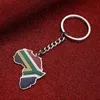 Keychains Lanyards en acier inoxydable Afrique Carte Kelechain Cabo Verde Libéria Afrique du Sud Berbères Somalie Ghana Ethiopie Soudan Maroc Nigeria Y240510