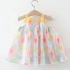 Girl Dresses Bow Tie Suspender Chiffon Dress Girls Fashionable Formal Attire Babies Shooting Accessories Children Birthday Gift Sweet Skirt