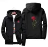 Veste Rose Windbreaker hommes et femmes veste Nouvelle mode blanc et noire couture de sursis