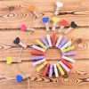 Décoration de fête 50pcs / lot coeur rouge adore vêtements en bois po de papier pigle pignon mini-pinces à linge clips de carte postale à la maison