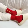 Мужские носки 22FW Новый год китайский стиль Большой красные носки Мужские и женские средние капиталы Pure Cotton Bunny Год мультфильм кукол носки