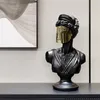 Alte griechische Mythologie Maskenfigur Frau Skulptur Heimat Dekoration Vintage Kunst Luxus Wohnzimmerzubehör Statue 240425