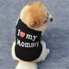 Mode Pet Puppy Zomershirt Kleine Dog Cat Depel Kleding Mama Daddy Vest T -shirt 5 kleuren WMSLW Winjf
