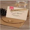 Other Festive Party Supplies Vintage Kraft Paper Envelopes For Business Invitations Postcard Letter Wallet Envelope Drop Delivery Home Otxgw