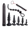 Nxy Sex Anal Toys Black Butt Plug Set Tail Beads Prostate Massage g Spot Vibrator Adult Toys for Woman Vagina Men Gay Erotic Shop 6553282
