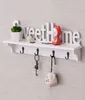 Sweet Home Key Hook Home Decoration Hanger Plastic Wood Wall Mounted Hanger Shelfcoat Hat Clothes Rack 2010211328575