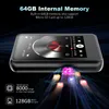 64 Go MP3 Player With Bluetooth, Portable Digital Music MP3 MP4 Player For Music Lover avec enregistrement vocal FM Radio Alarme