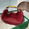 Высококачественные сумочки роскошные женские мешки с интеллектуальной тотацией дизайнер кожаная тканая сцепление сумки Weekend