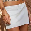 Schermate Summer Women Mini Skirt Low Rise Lettuce Front Bodycon Outfit High Waist Outfit Fashion Streetwear