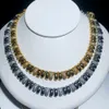 New Fashion Snake Chain Necklace Choker Herringbone Gold Color Beaded Link Chain Pave 5A CZ Necklace for Women Jewelry