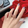 2024 Hot Brands Screw Fashion Nails Gold Rings Women Multi Ring Punk for Best Gift Superior Quality Jewelry Three Circle Ring