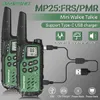 2PACK BAOFENG MP25 PMR446FRS LA RANDE LONG RANDE RECHARGAGE TYPCEC MINI MINI WAKEE TALKIE AVEC LCD AFFICHAGE LALLE TWOWAY RADIO 240510