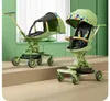 Carrinhos de bebê# Baby Stoller pode mentir e sentar de 0 a 3 anos de idade, Light Light Florbable Dobrable Stroller Carry On Travel H240514