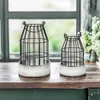 Candlers 2PCS / Set Rustic Farmhouse Lantern Solder Decoration Home Decoration For Living Room Fiche