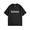 Designer Fashion Short Sleeved t Shirts Tooling Carhartte Men's Foam Printed American Hip Hop Cotton Half Instagram Brand JNLT