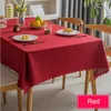 Tableau de table en coton étanche et lin nordique Couleur de couleur solide style japonais utilisé pour les tables à manger