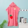 Towel Embroidery Microfiber Changing Robe Beach Coral Fleece Surf Poncho Swimming Cloak Pajamas Absrobent Soft Hooded Bath