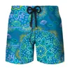 Short masculin Boxer Boxer Short Pants 3D Print Paisley Geométric Swimks Summer Casual Surf Board Hawaii Beach Gym Ice