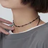 Chokers Vintage Punk Black Cross Halsband Mens Gothic Hip Hop Metal Chain Necklace Jewelry Gift 2023 New D240514