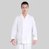 Ethnic Clothing Tang Suit Chinese Style Men's Long Sleeve Cotton Linen Clothes Meditation Improved Hanfu Monk's Plus Size Lay Buddhist