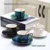 Kopjes schotels thee set marmeren keramische koffieplaat lepel 200 ml Noordse beker matte porselein hooggrade servies espresso