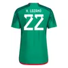 メキシコ2023アウェイサッカージャージH.lozano Chicharito Raul Lozano 22 23ファンプレーヤーバージョンの男の子の男性キッズセットキット女性フットボールシャツ