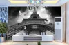 Bakgrundsbilder Tower Pigeon TV Bakgrund Black and White Modern Living Room 3D Stereoskopiska tapeter