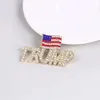 American Diamond 2024 Trump Patriotic Brooch Republican Campaign Pin Commémorative Badge