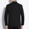 Men's Suits Stylish Clothing Mens Black Mandarin Collar Blazer Jackets For Big Size Zhongshan Chinese Fashion Husband