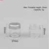 50 x 5G Clear Sample Make up Plastic Jar Travel 5ml powder case with 12 Holes Silver Cap Cosmetic Mini Cream Powder Containersgood Hoka Ohet