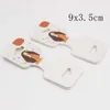 Jewelry Pouches 50Pcs 9x3.5cm Necklace Card Accessories DIY White Color Beautiful Girl With Flower Hair String Display Hanger